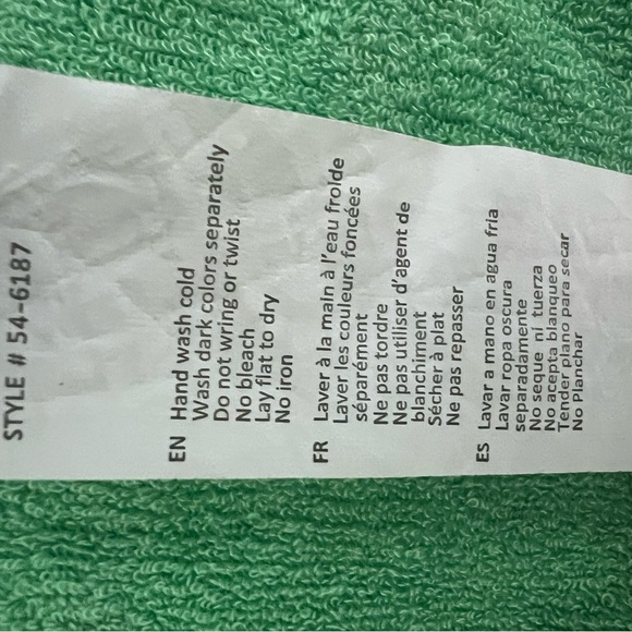 Green Ribbed Women's Cropped Top Size Large - Picture 6 of 6